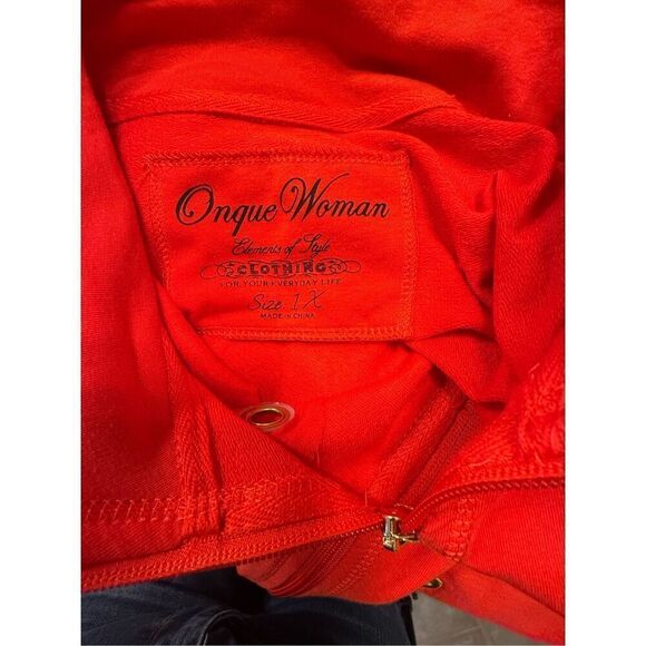 Onque Woman Two Piece Loungewear Set Sz. 1X Red Weekend Travel Comfort - Picture 12 of 13